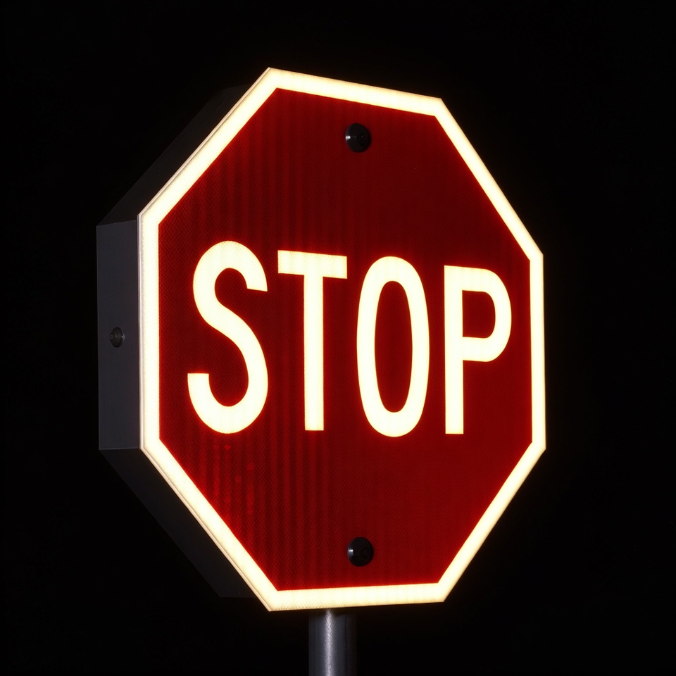 RADROAD-APEX illuminated stop sign